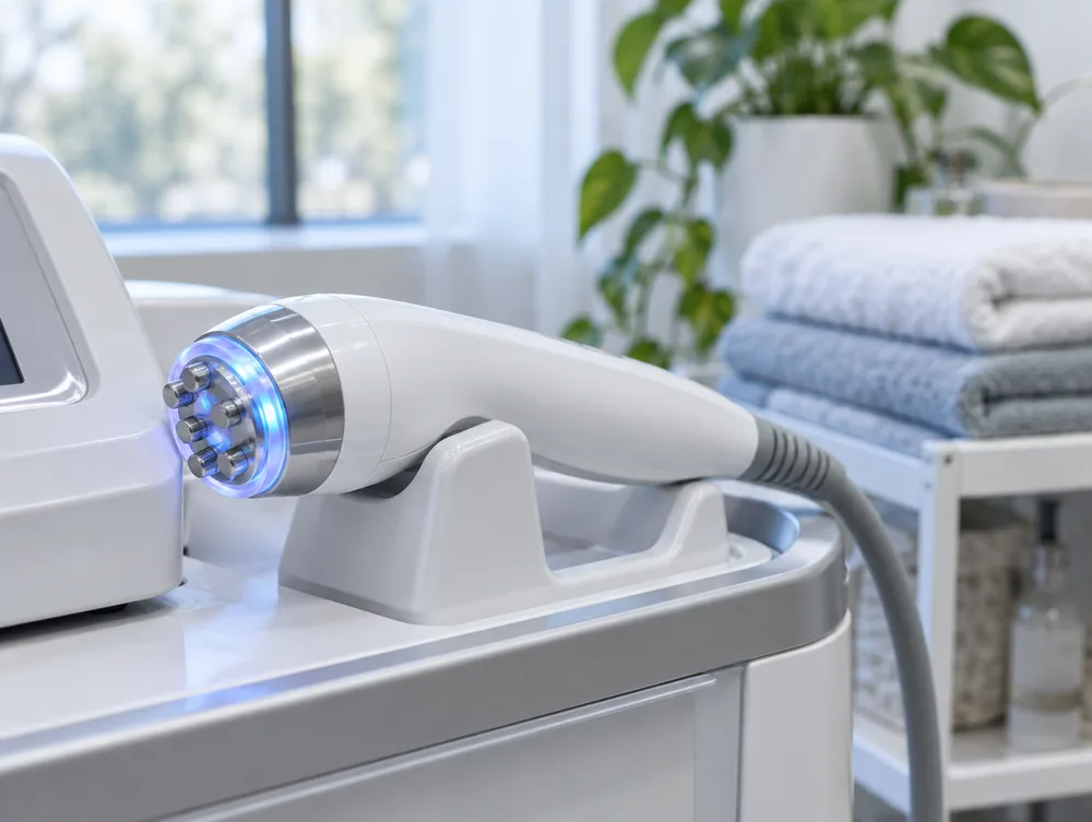 Cryo-RF Max en la línea de la mandíbula